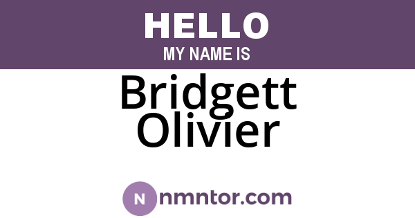 Bridgett Olivier