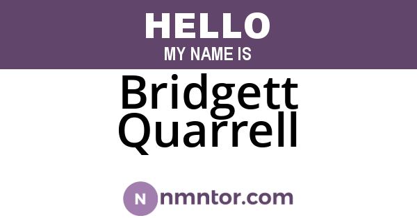 Bridgett Quarrell