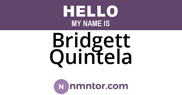 Bridgett Quintela
