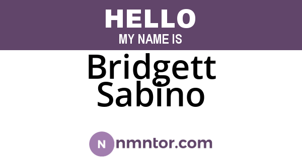 Bridgett Sabino