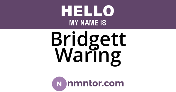 Bridgett Waring