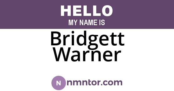 Bridgett Warner