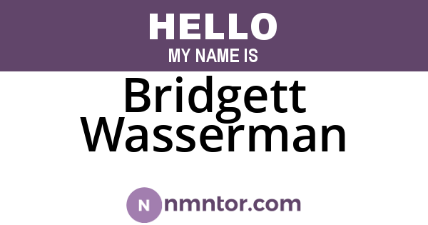 Bridgett Wasserman