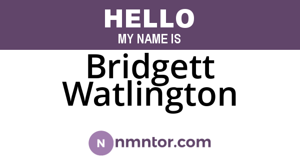 Bridgett Watlington