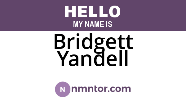 Bridgett Yandell