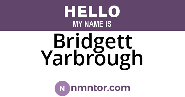 Bridgett Yarbrough