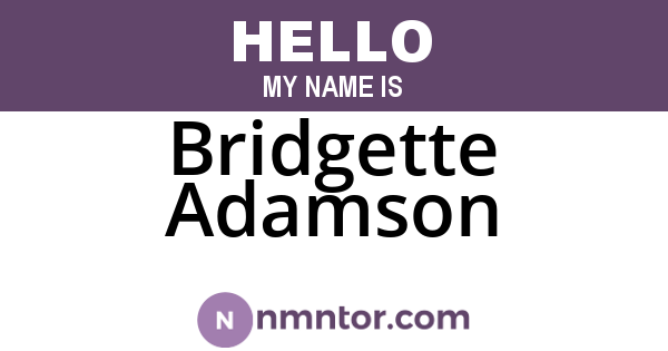 Bridgette Adamson