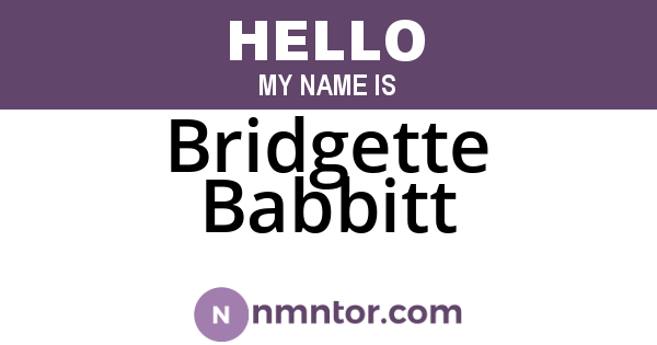 Bridgette Babbitt