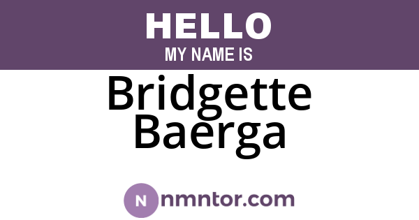 Bridgette Baerga
