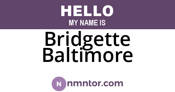 Bridgette Baltimore