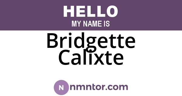 Bridgette Calixte