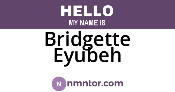 Bridgette Eyubeh