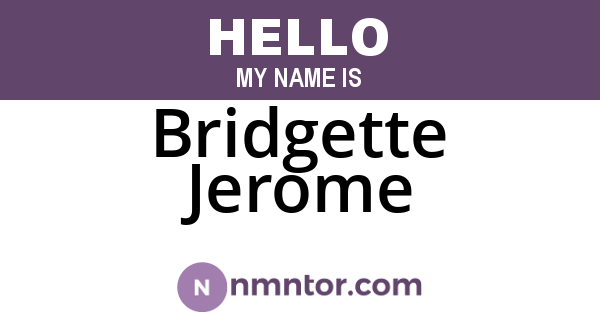 Bridgette Jerome