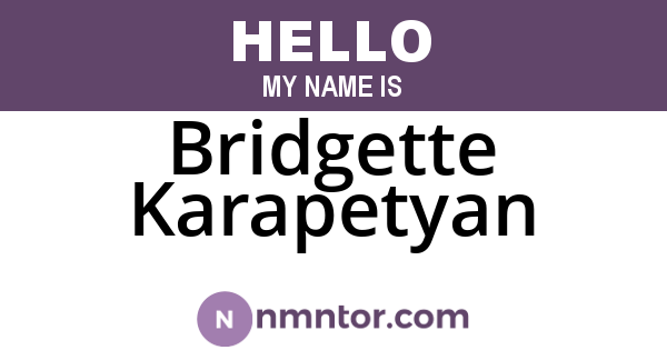 Bridgette Karapetyan