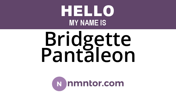 Bridgette Pantaleon