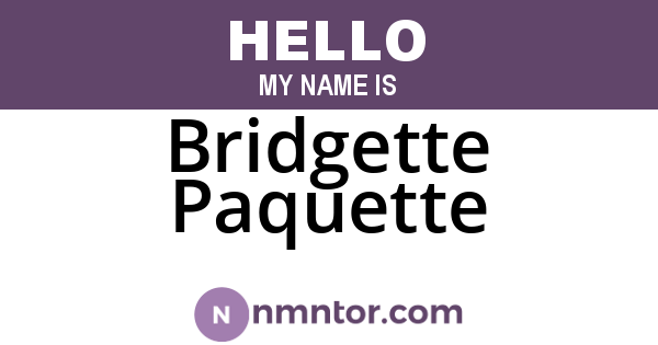 Bridgette Paquette