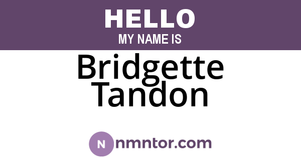Bridgette Tandon