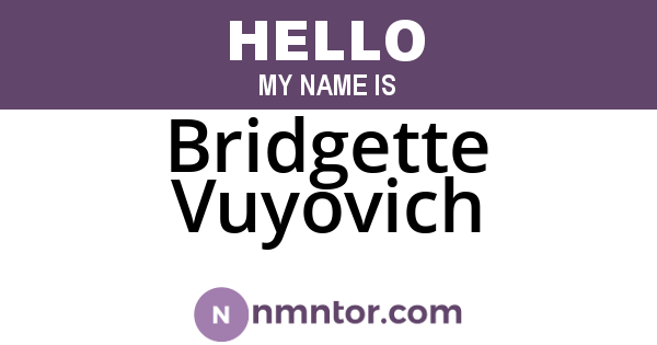 Bridgette Vuyovich