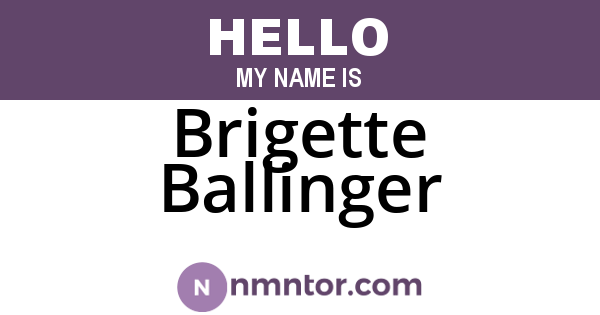 Brigette Ballinger