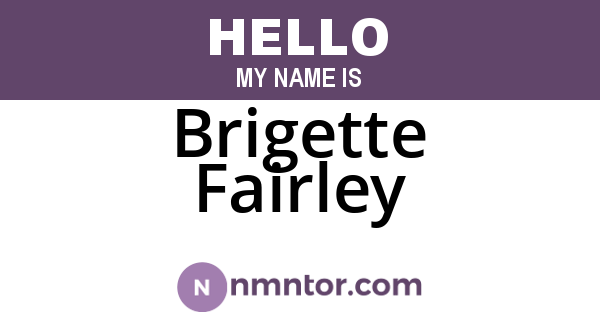 Brigette Fairley