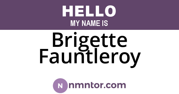 Brigette Fauntleroy