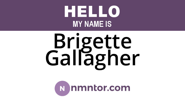 Brigette Gallagher