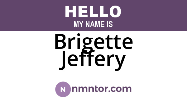 Brigette Jeffery
