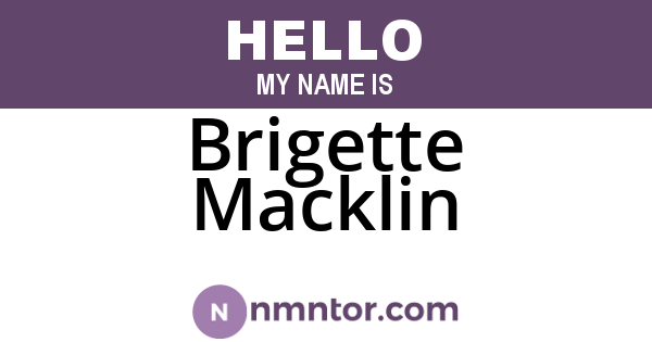 Brigette Macklin
