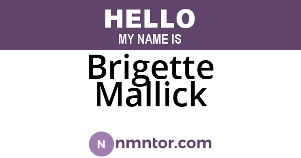 Brigette Mallick