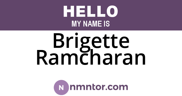 Brigette Ramcharan