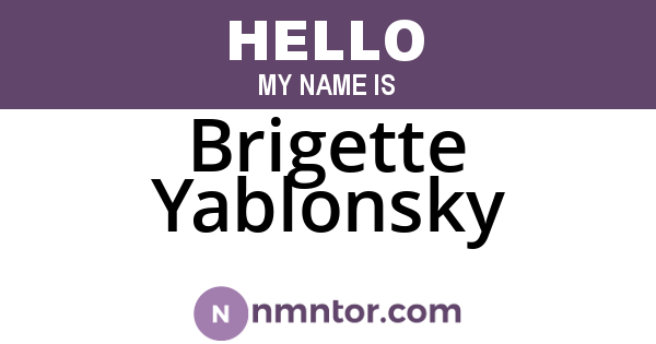 Brigette Yablonsky