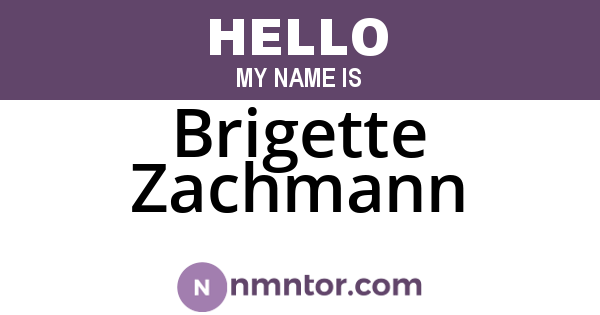 Brigette Zachmann