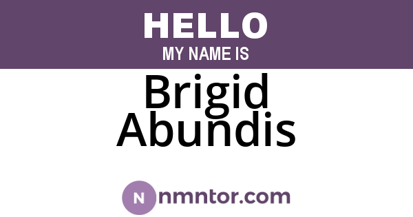 Brigid Abundis
