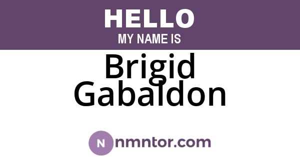 Brigid Gabaldon