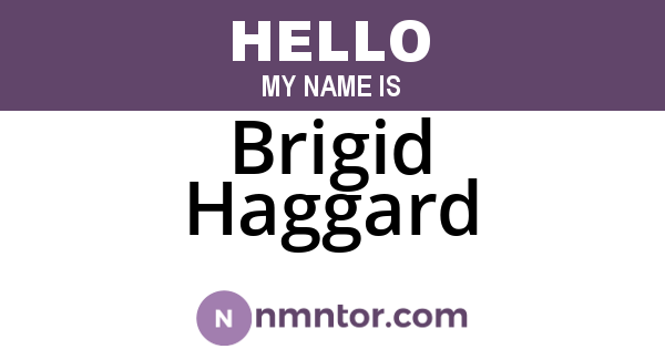 Brigid Haggard