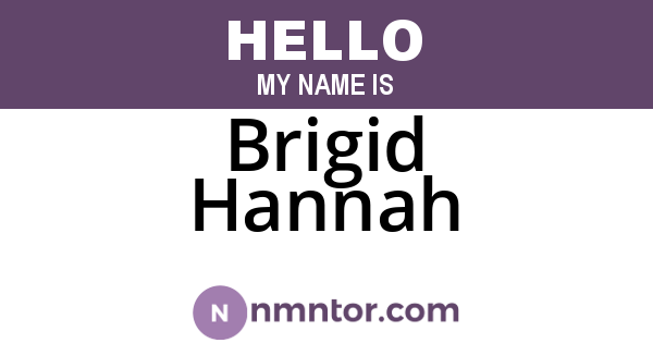 Brigid Hannah