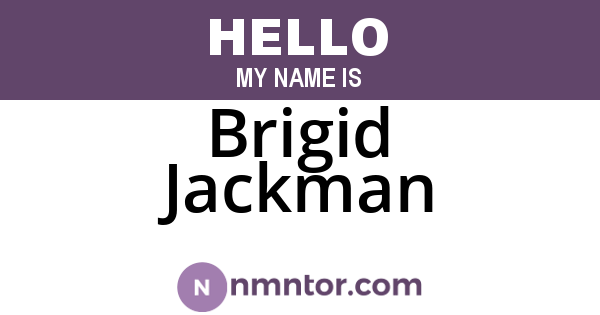 Brigid Jackman