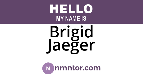 Brigid Jaeger