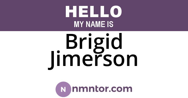 Brigid Jimerson