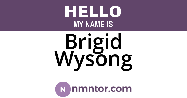 Brigid Wysong