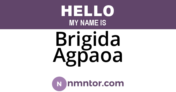 Brigida Agpaoa
