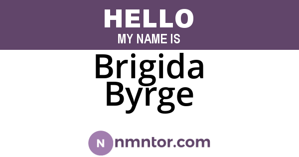 Brigida Byrge