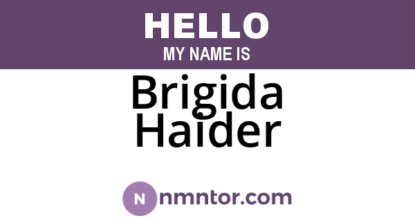 Brigida Haider