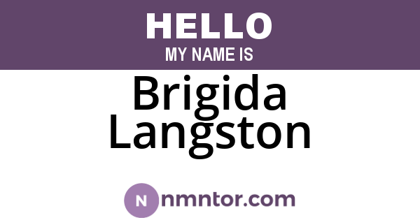 Brigida Langston
