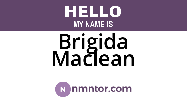 Brigida Maclean