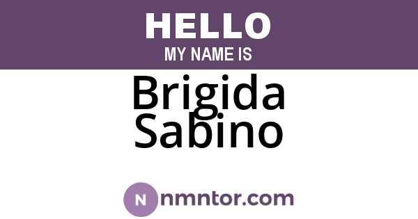 Brigida Sabino