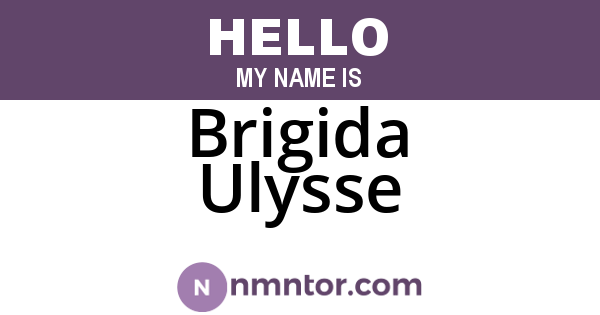 Brigida Ulysse