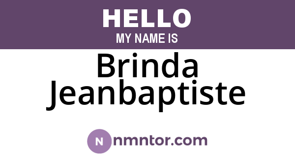 Brinda Jeanbaptiste