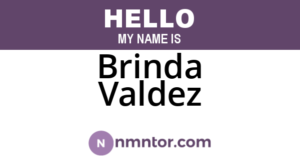 Brinda Valdez