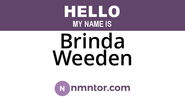 Brinda Weeden